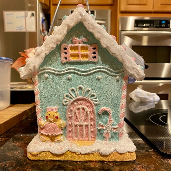Holiday Pink Gingerbread House Pastel Gingerbread House Mrs Claus